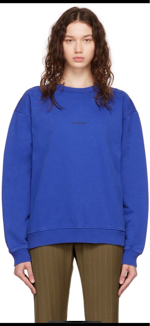 Acne Studios Bonded Sweatshirt in Blue Women s Fashion Coats Jackets and Outerwear on Carousell