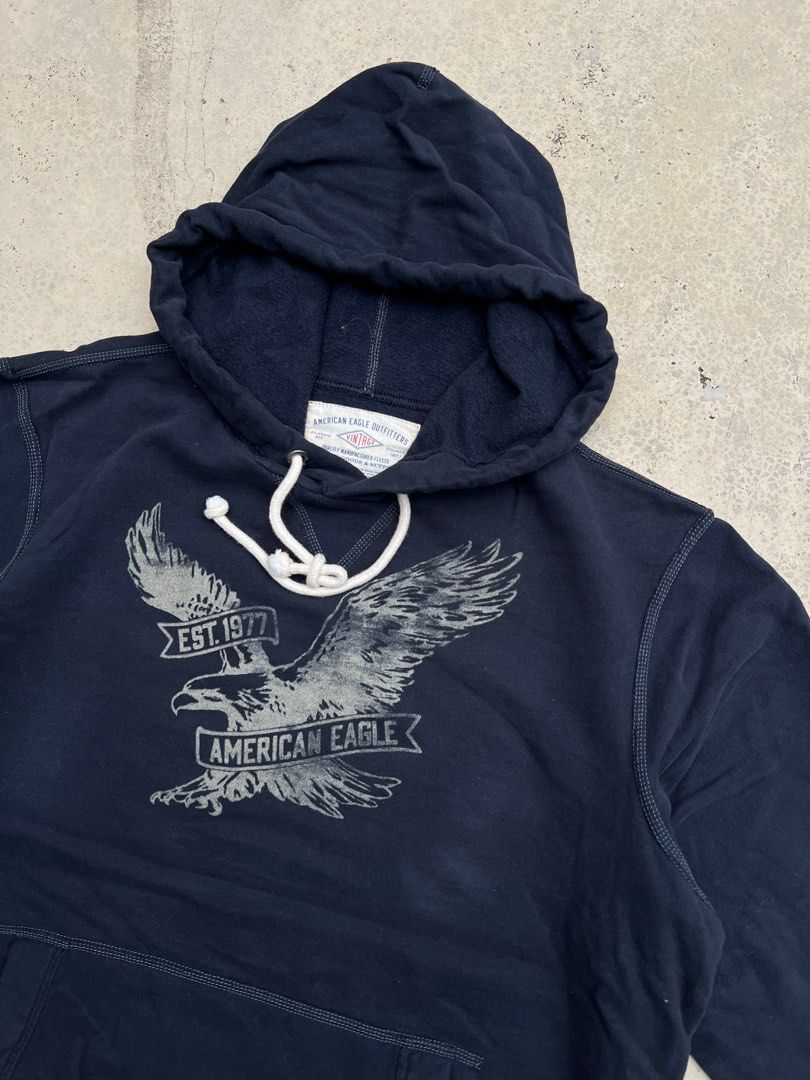 AMERICAN EAGLE VINTAGE HOODIE Men s Fashion Tops Sets Hoodies on Carousell