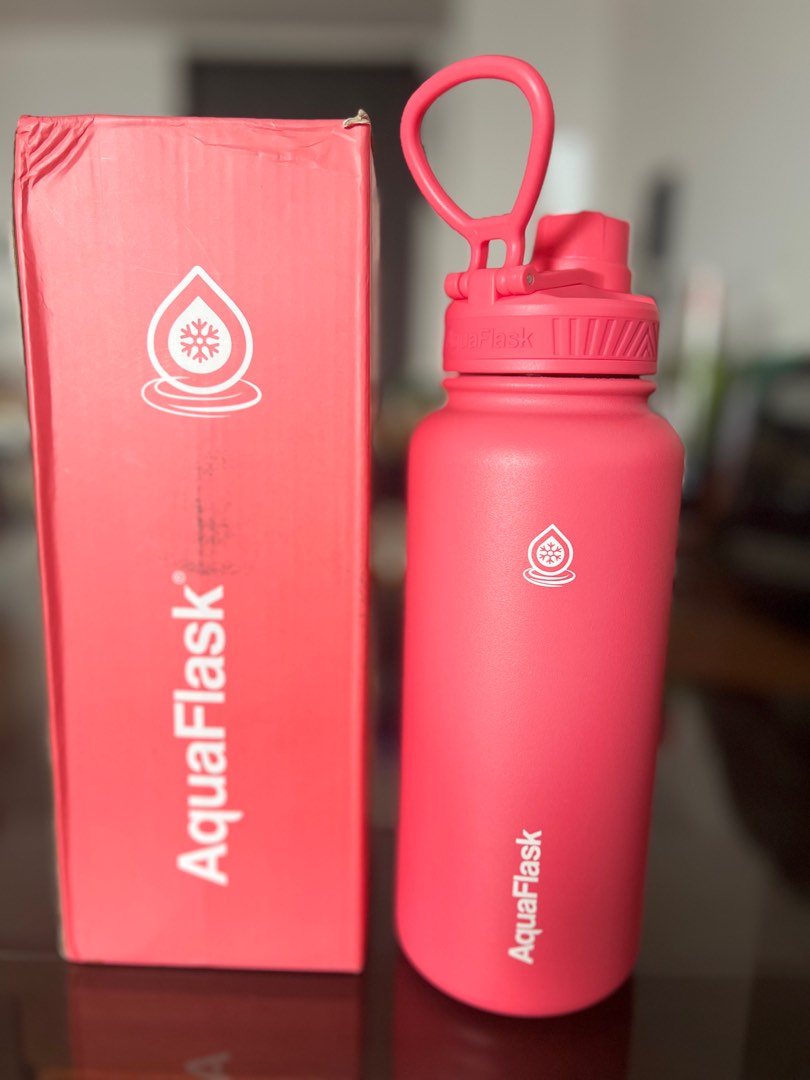 Aquaflask 32oz Flamingo Wide Mouth Drinking Water Tumbler, Furniture ...