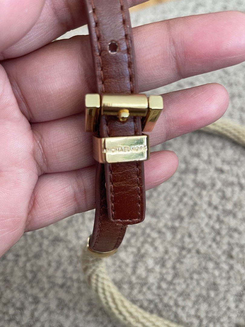 AUTH ORIGINAL MICHAEL KORS TAN/BIEGE ROPE BELT SIZE MEDIUM (Category: Belts) located in Cabanatuan. Submitted by curatedco (Listing ID 1321787450, Image 3). Description: 30.5 inches including buckle. The belt has SLIGHT give. Please see pics for condition. Please no lowballing. Original. .