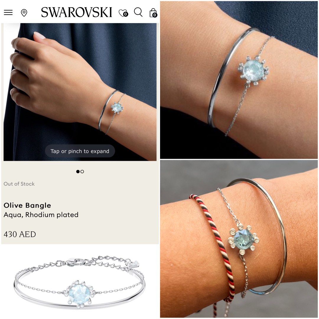 Swarovski olive bangle top