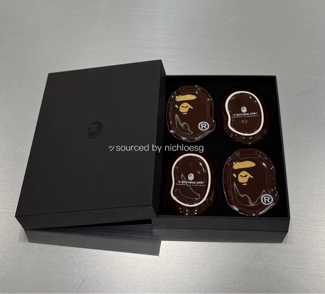 BAPE APE HEAD CONDIMENT PLATE SET, Furniture & Home Living