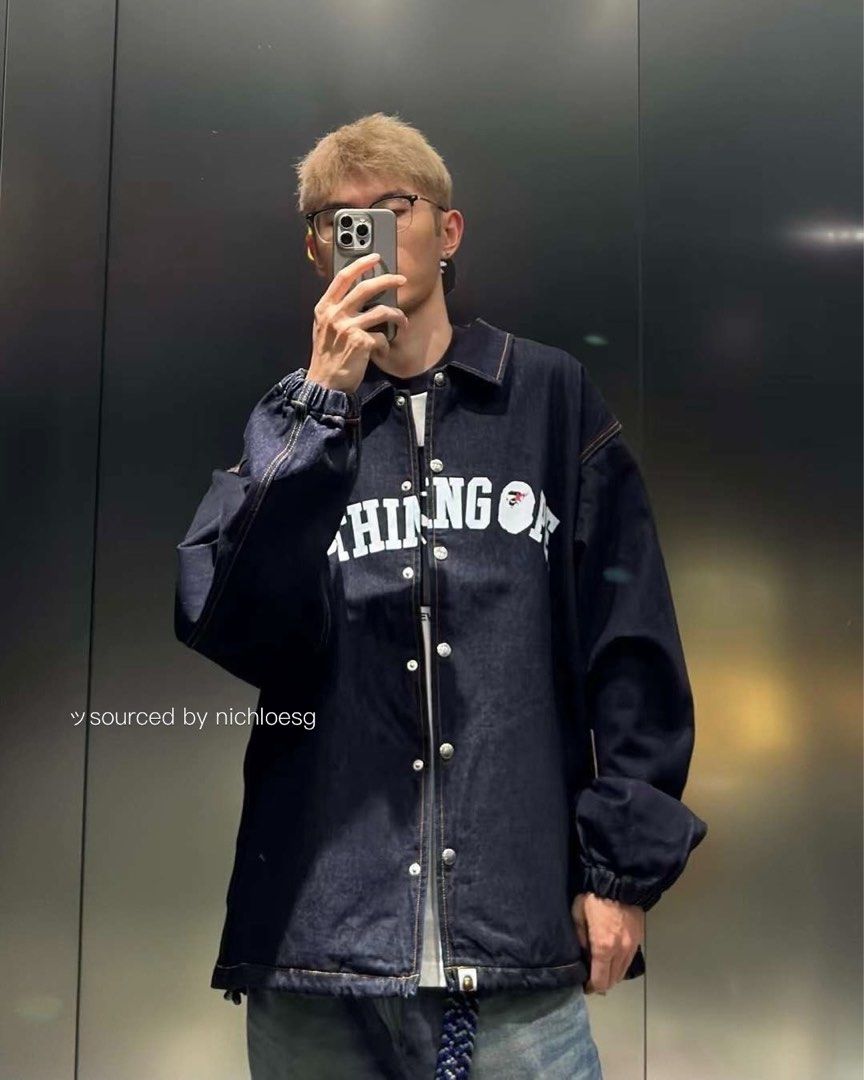 BAPE X SEAN WOTHERSPOON EMBROIDERY DENIM JACKET MENS 2025