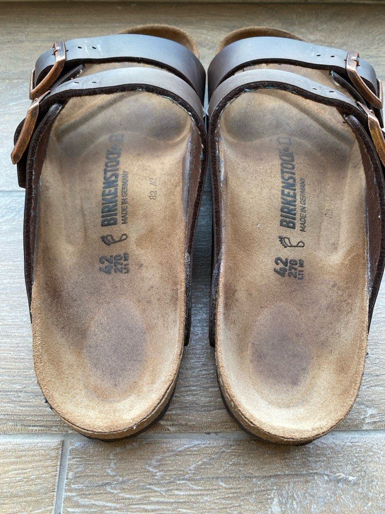 Birkenstock Arizona Dark Brown Size 42 Regular Men s Fashion Footwear Flipflops and Slides on Carousell