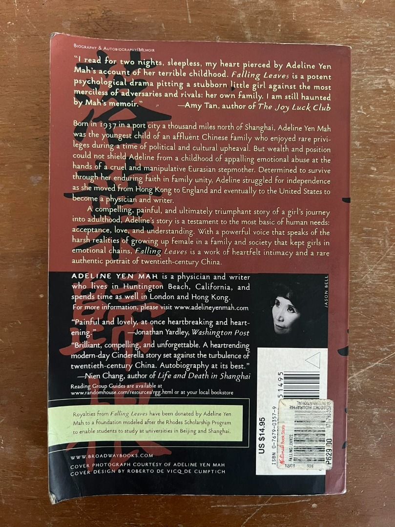 BOOK: FALLING LEAVES by Adeline Yen Mah (Category: Storybooks) located in Caloocan City. Submitted by jiniwu93 (Listing ID 1321699680, Image 2). Description: .