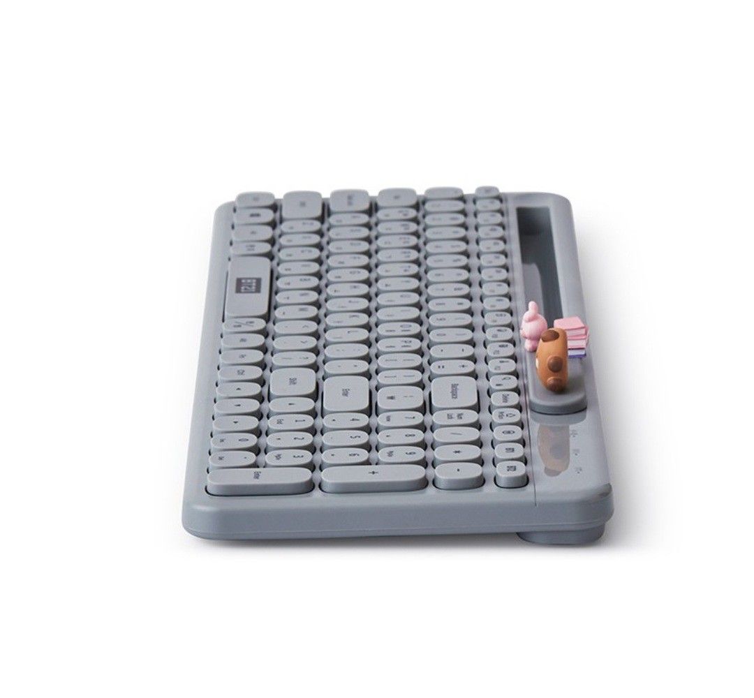BT21 Little Buddy Wireless Keyboard (Category: Computer Keyboard) located in Quezon City. Submitted by niceandfancy (Listing ID 1321806533, Image 3). Description: BT21 LITTLE BUDDY FIGURE MULTI PAIRING KEYBOARD Material: ABS Size: - Product: 376 x 145 x 24mm - Slot: 205 x 13 x 14mm Components : - 1 Keyboard - 1 Manual - 1 Figure - 1 Transparent photocard holder.