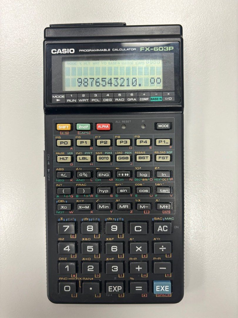 Fx 603p programmable calculator top