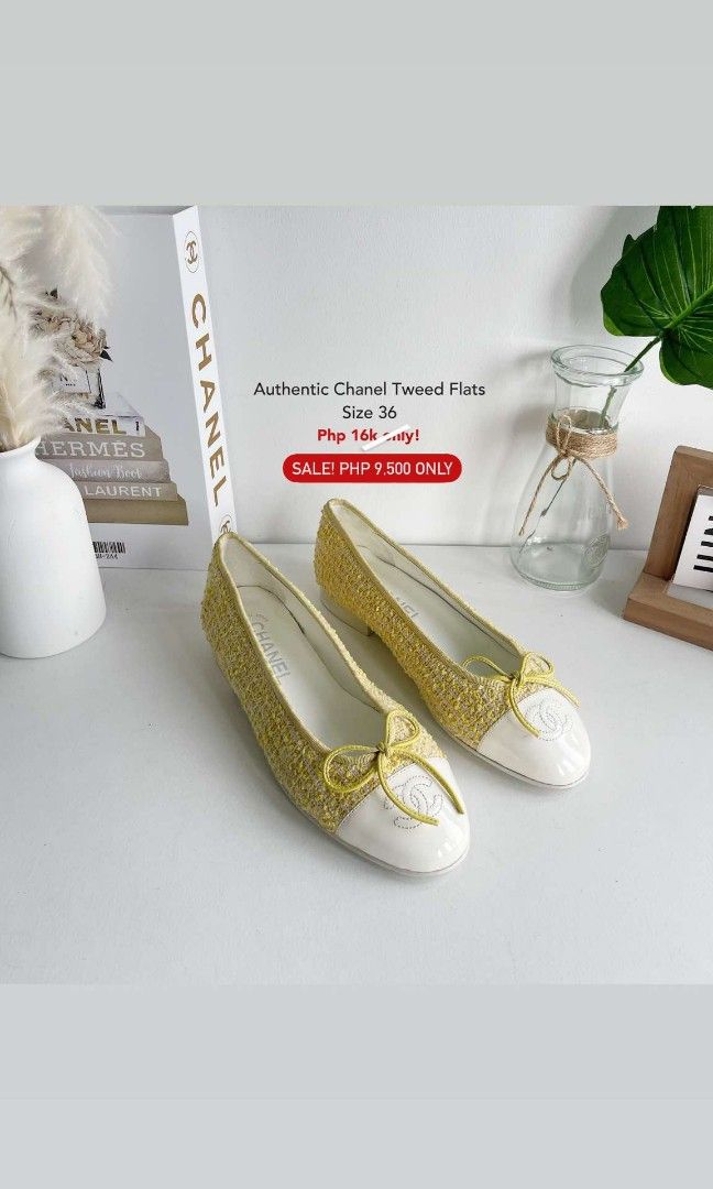chanel tweed flats (Category: Flats & Sandals) located in Quezon City. Submitted by graciasluxurybag (Listing ID 1321676590, Image 1). Description: .