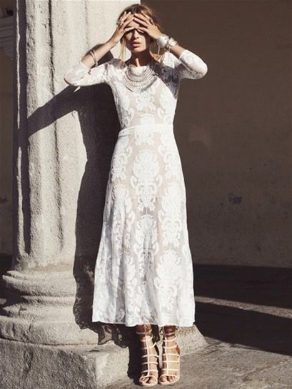 For love and lemons white maxi dress top