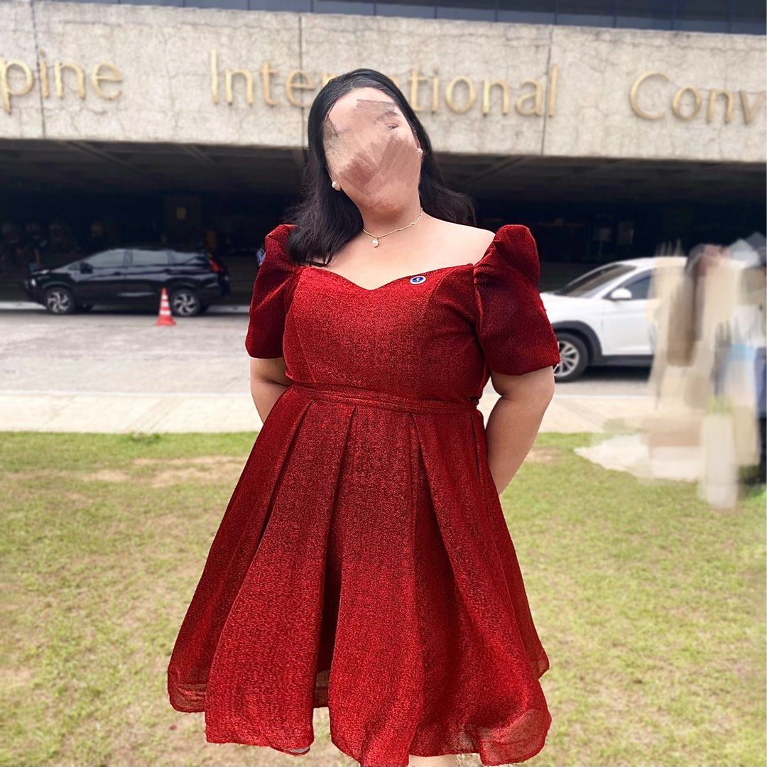 FOR RENT PLUS SIZE FILIPINIANA RED DRESS Women s Fashion Dresses Sets Dresses on Carousell
