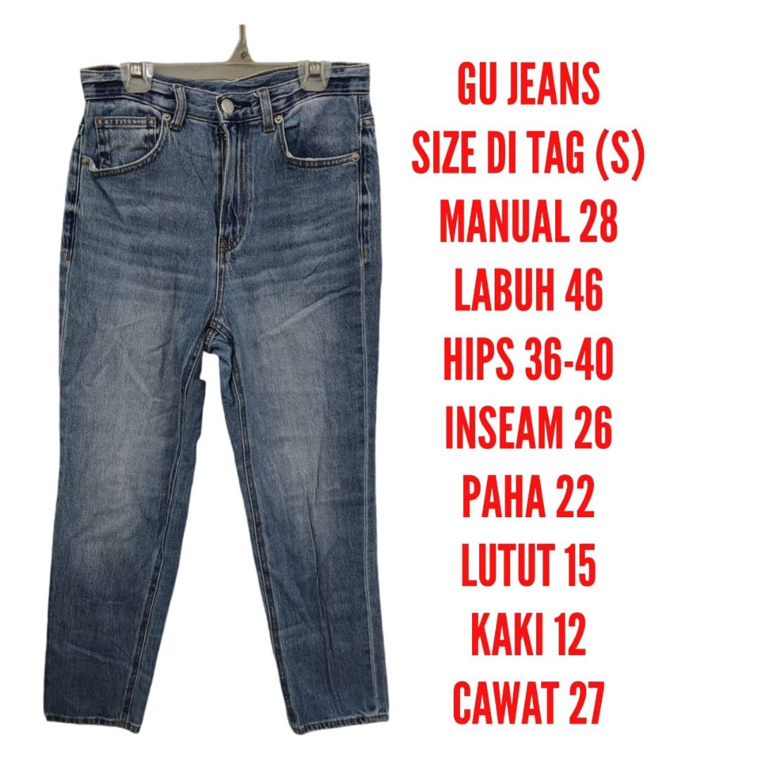 Gu Mens Jeans Size 28 Men s Fashion Bottoms Jeans on Carousell