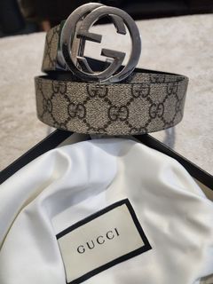 Gucci Gray Belt Luxury Accessories on Carousell