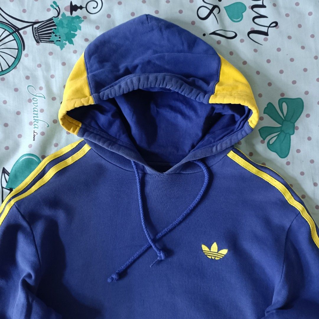 Blue and yellow adidas hoodie sales