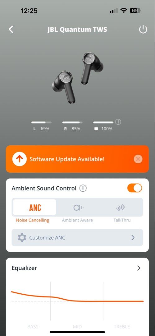 JBL QUANTUM TWS AIR TRUE WIRELESS GAMING EARBUDS (Category: Headphones & Headsets) located in Paranaque City. Submitted by hannah.agupit (Listing ID 1321682524, Image 3). Description: JBL QUANTUM TWS AIR TRUE WIRELESS GAMING EARBUDS (BLACK) -💯 original connected to JBL app -Unit and cable for charging only -You can easily control the features using JBL -app -Excellent sound with noise cancellation -Perfect for gaming with wireless type c dongle 