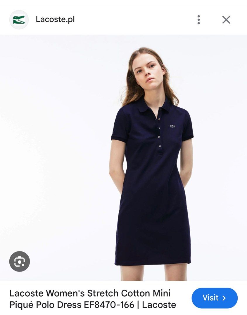 Women's stretch cotton mini piqué polo dress cheap