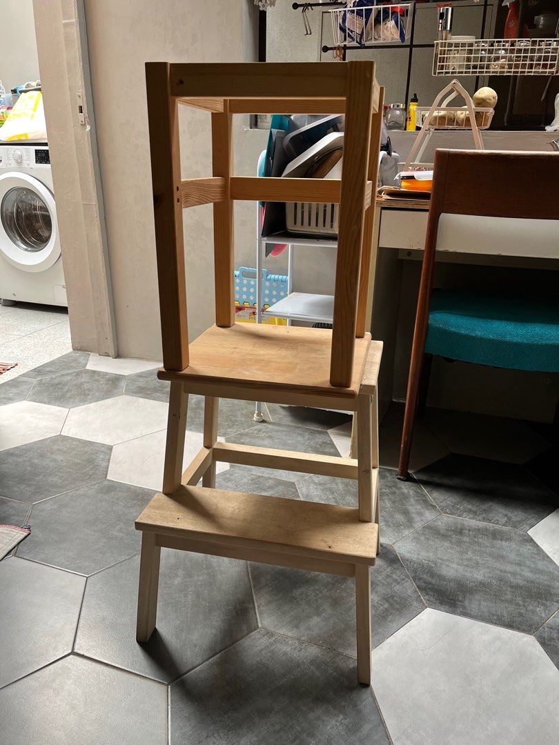 Chair Ikea Diy Learning Tower Fisso Learning Tower Varnished Birch