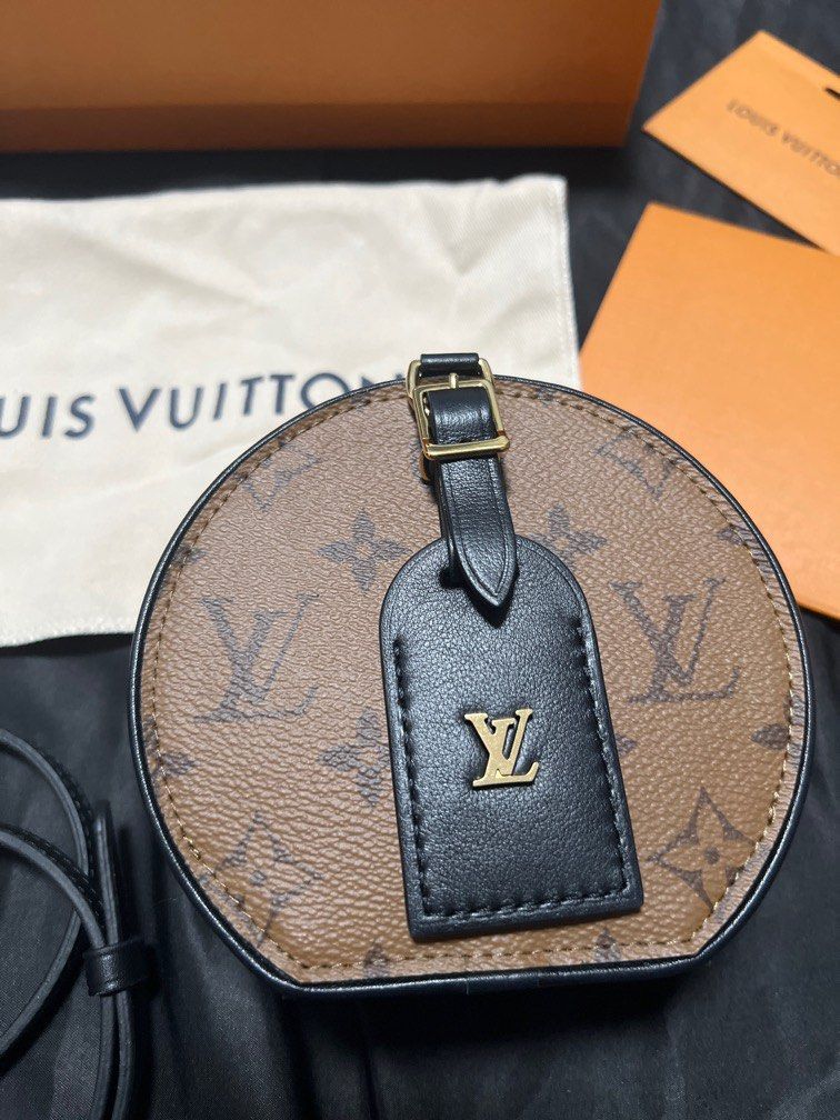 Louis Vuitton Box Mini Boite Chapeau M68276 Monogram Reverse B0utique Quality L Brand Mini B0ITE CHAPEAU Crossbody Shoulder Bag Round Box Handbag