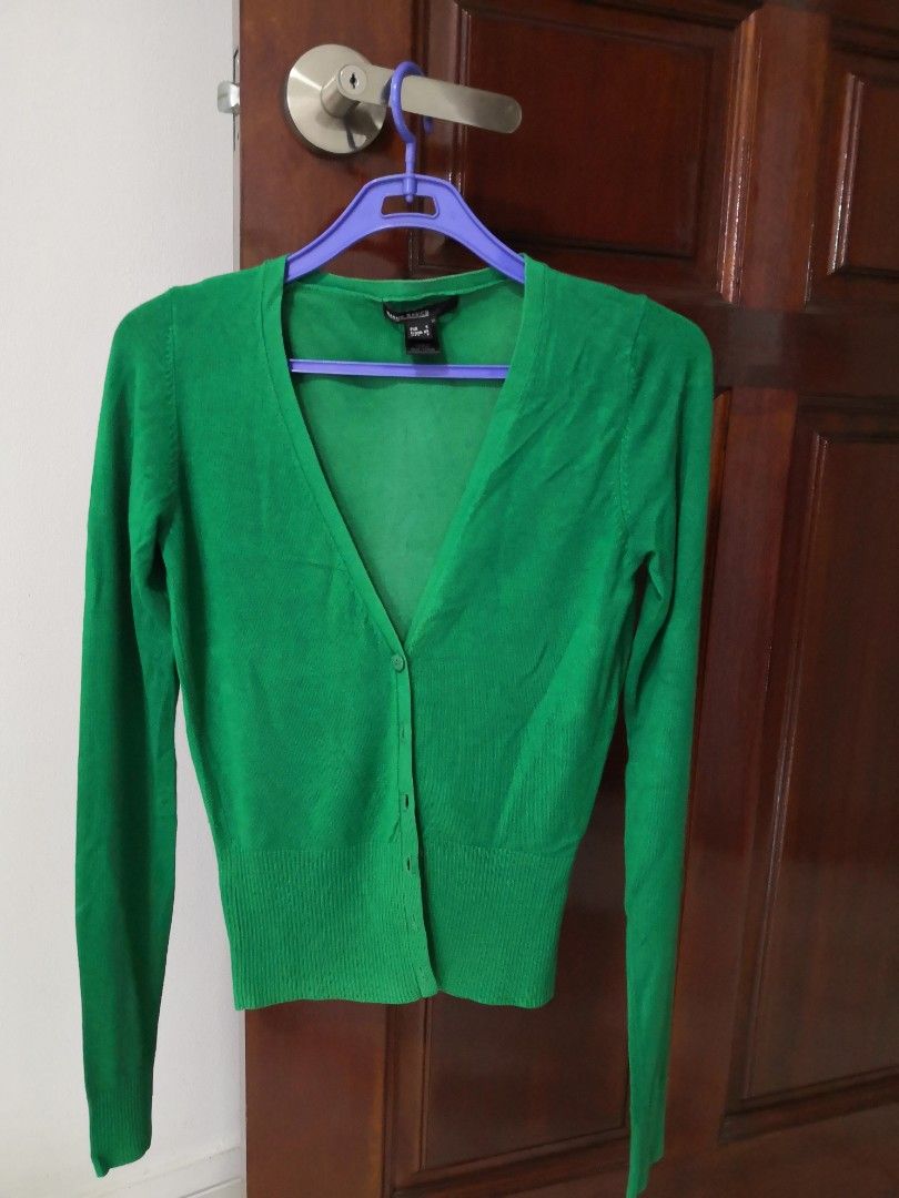 Mango Basics Cardigan Green