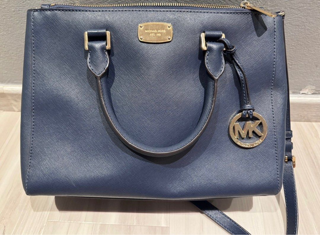 https www rousell p michael kors mk kellen satchel in navy 1321819342