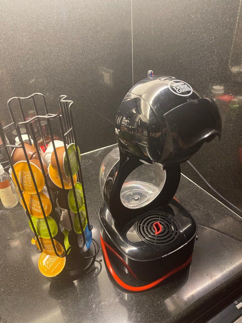 Nescafe dolce gusto machine (Category: Coffee Machines & Makers) located in Manila. Submitted by paurodrizzy (Listing ID 1321732483, Image 1). Description: RFS: upgrading to nespresso Used just a few times Will give the capsule stand for free Free shipping if meet up within paranaque or greenbelt .