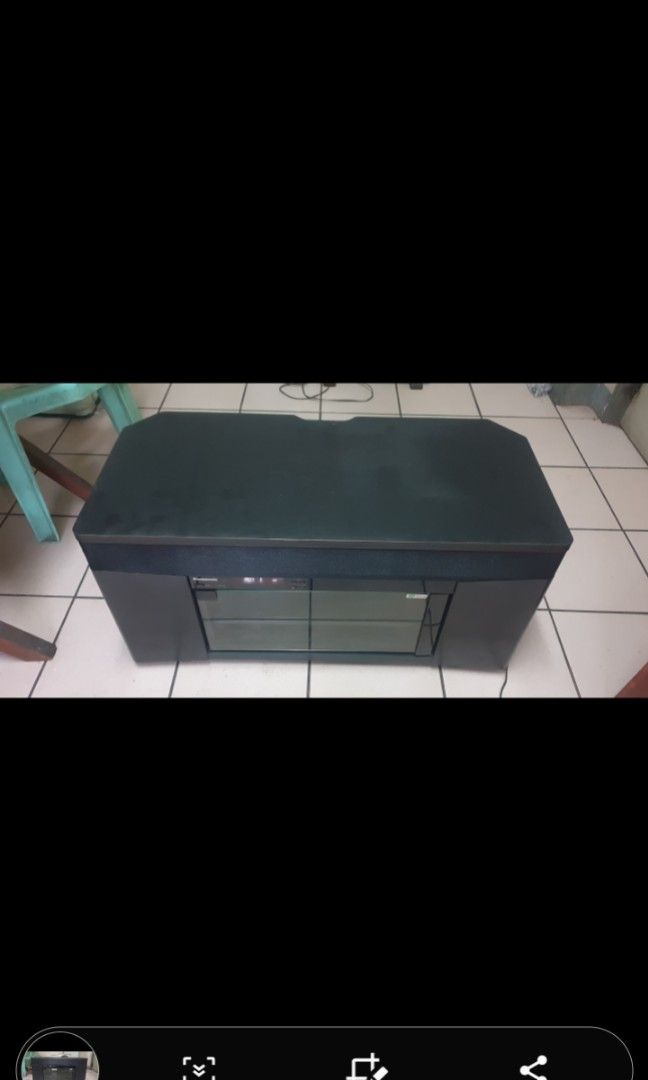 Panasonic Home Theather TV Rack (Category: Soundbars, Speakers & Amplifiers) located in Manila. Submitted by zandre615 (Listing ID 1321714510, Image 2). Description: Panasonic TV rack with build in amplifier and speakers In good working condition L 34 W 15.5 H 17 inches 100V AC Add shipping.