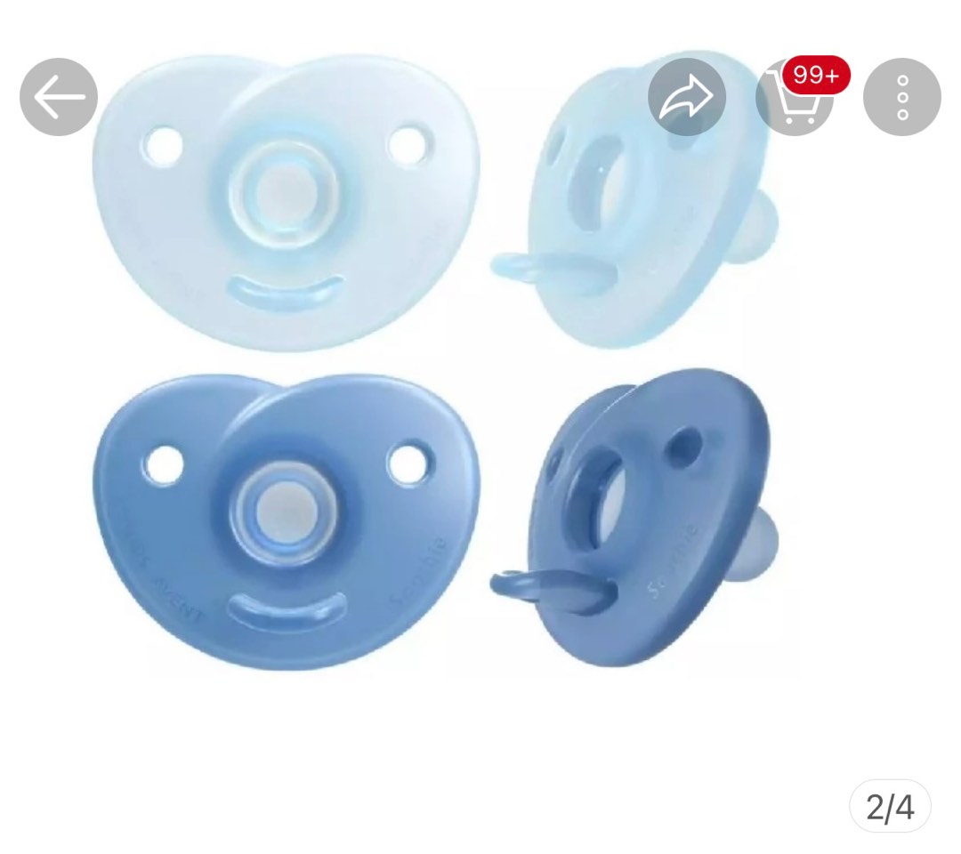 Philips avent curved soothie 0-6 months, Babies & Kids, Nursing ...