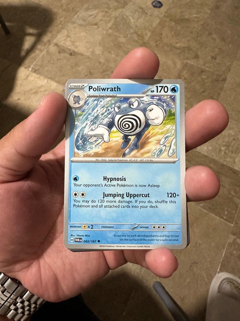 Poliwrath 043/167 - Twilight Masquerade (Category: Raw Singles) located in Manila. Submitted by jpcollectiblesph (Listing ID 1321791793, Image 1). Description: .