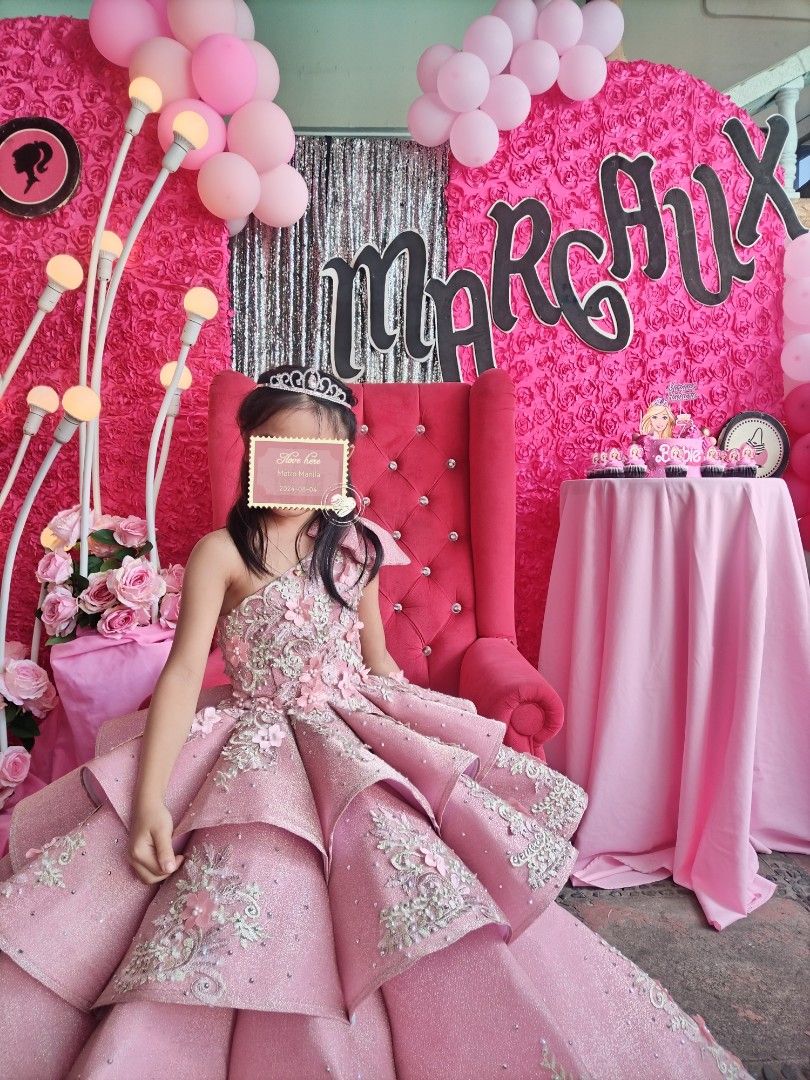 7th Birthday Gown Kids for sale pink Women s Fashion Dresses Sets Evening dresses gowns on Carousell