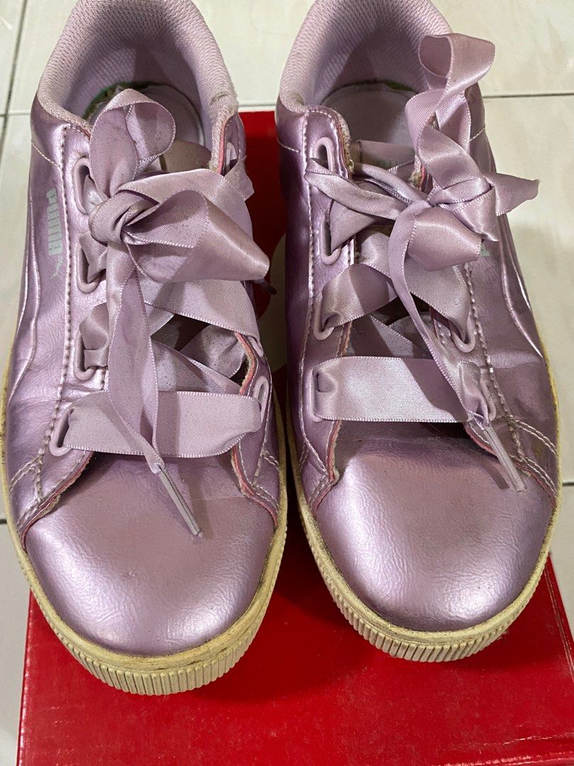 Puma vikky platform ribbon pink sale