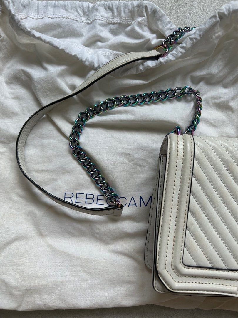 Rebecca Minkoff Quilted Crossbody Bag w Iridescent Chain Women s Fashion Bags Wallets Cross body Bags on Carousell