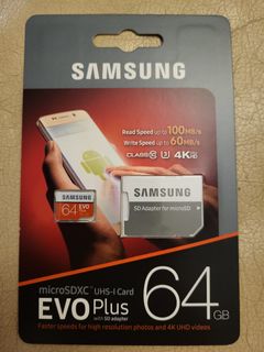 Samsung EVO Plus microSDXC UHS-I Card 64GB64084816333186110