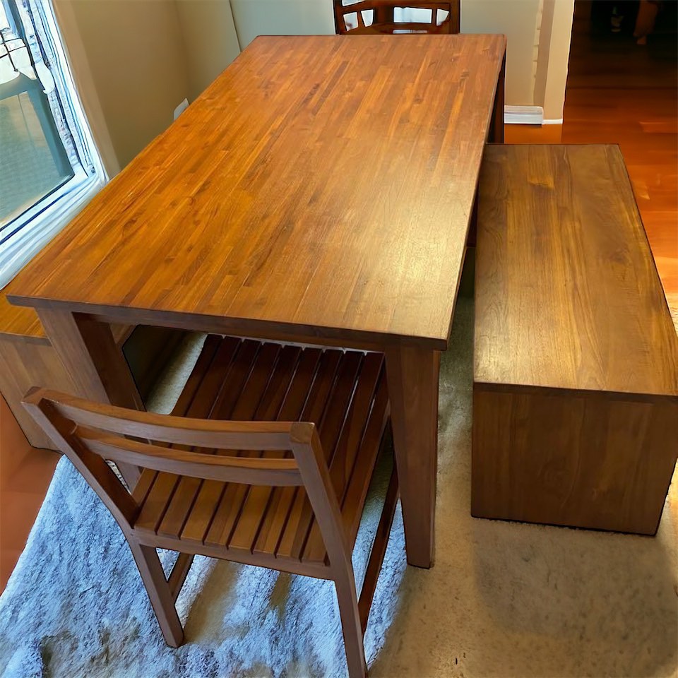 Scanteak 150 cm dining set Furniture Home Living Furniture Tables Sets on Carousell