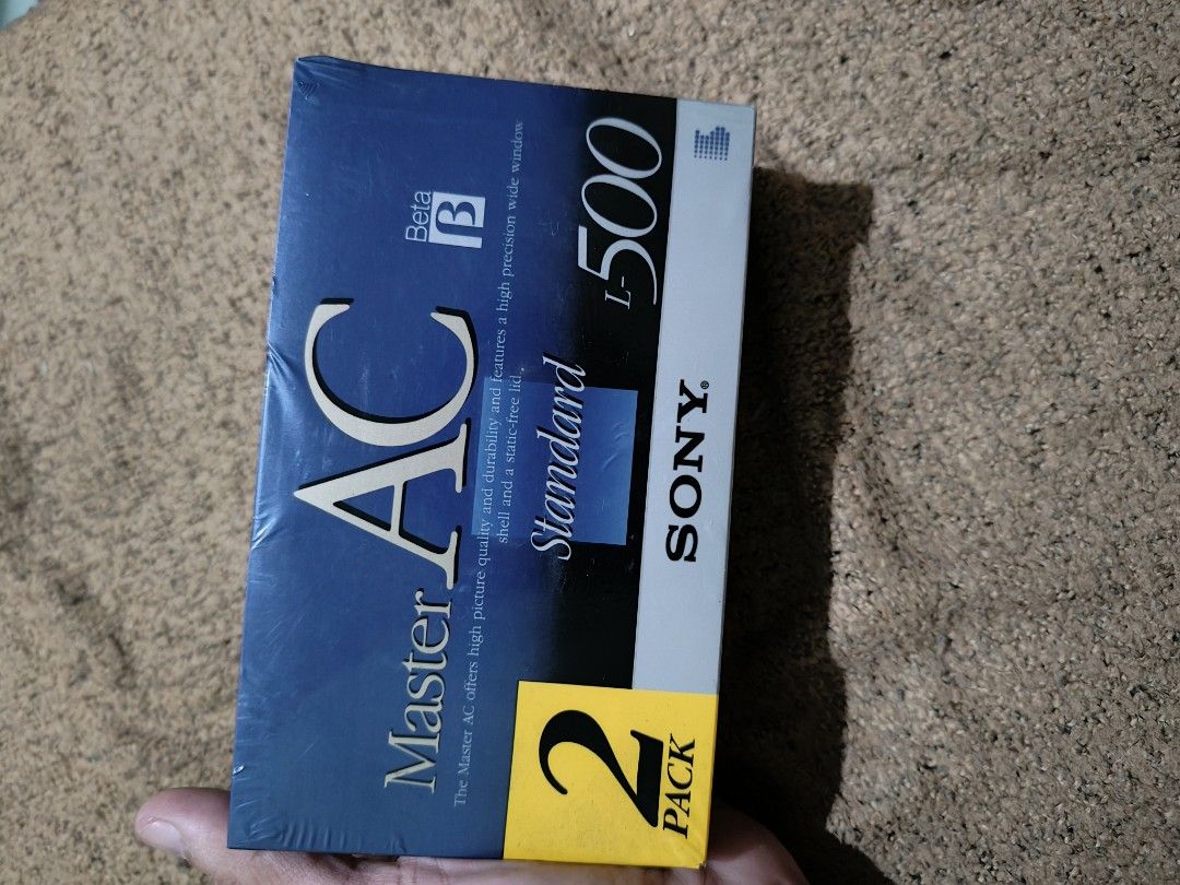 Sony Master AC L500 2pack betamax tapes (Category: CDs & DVDs) located in Quezon City. Submitted by markgolveo (Listing ID 1321785192, Image 1). Description: Sony Master AC L500 2pack betamax tapes.