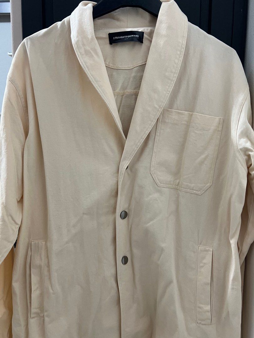 Straightforward Men Hatsuo Jacket CT Vanilla Bean (Category: Formal Shirts) located in Muntinlupa City. Submitted by fixinplum (Listing ID 1321778038, Image 1). Description: Straightforward Hatsuo Jacket (Vanilla Bean) Large Like New, only used once :) Mode of Payment: Gcash/BPI Mode of Delivery: Lalamove/J&T Express.