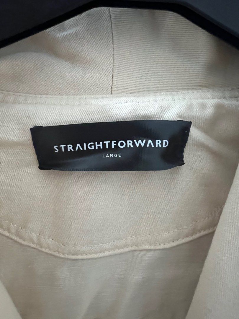 Straightforward Men Hatsuo Jacket CT Vanilla Bean (Category: Formal Shirts) located in Muntinlupa City. Submitted by fixinplum (Listing ID 1321778038, Image 2). Description: Straightforward Hatsuo Jacket (Vanilla Bean) Large Like New, only used once :) Mode of Payment: Gcash/BPI Mode of Delivery: Lalamove/J&T Express.