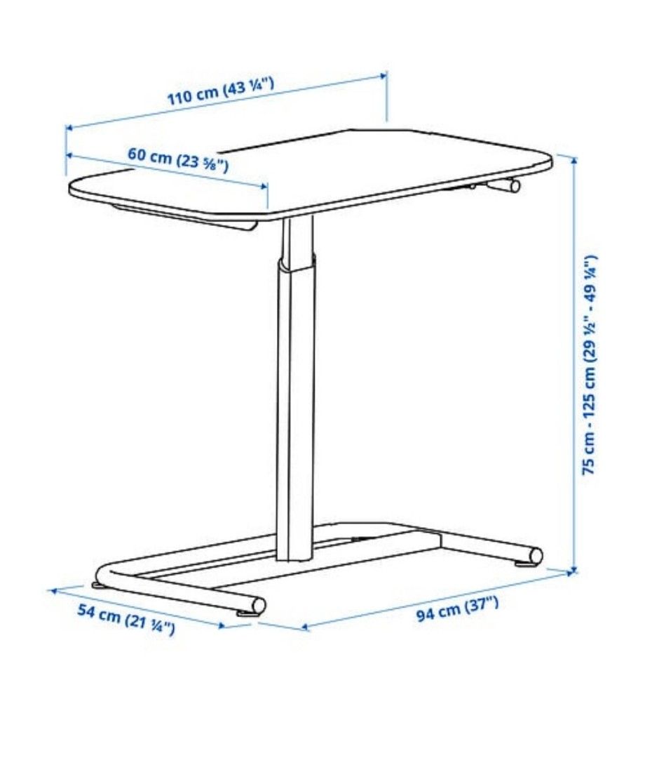 Study Table Adjustable height (Category: Tables & Sets) located in Singapore. Submitted by bluebell2014 (Listing ID 1321742429, Image 2). Description: Brand new. Just bought and assembled but find it doesn't fit my space. https://www.ikea.com/addon-app/storageone/besta/web/latest/sg/en/?storeId=022&vpcSource=qr#/summary/vpc/RDDQR6 Arrange ur own transport..
