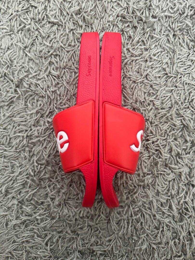 Supreme Slide Flip Flops Red Size US Men 11