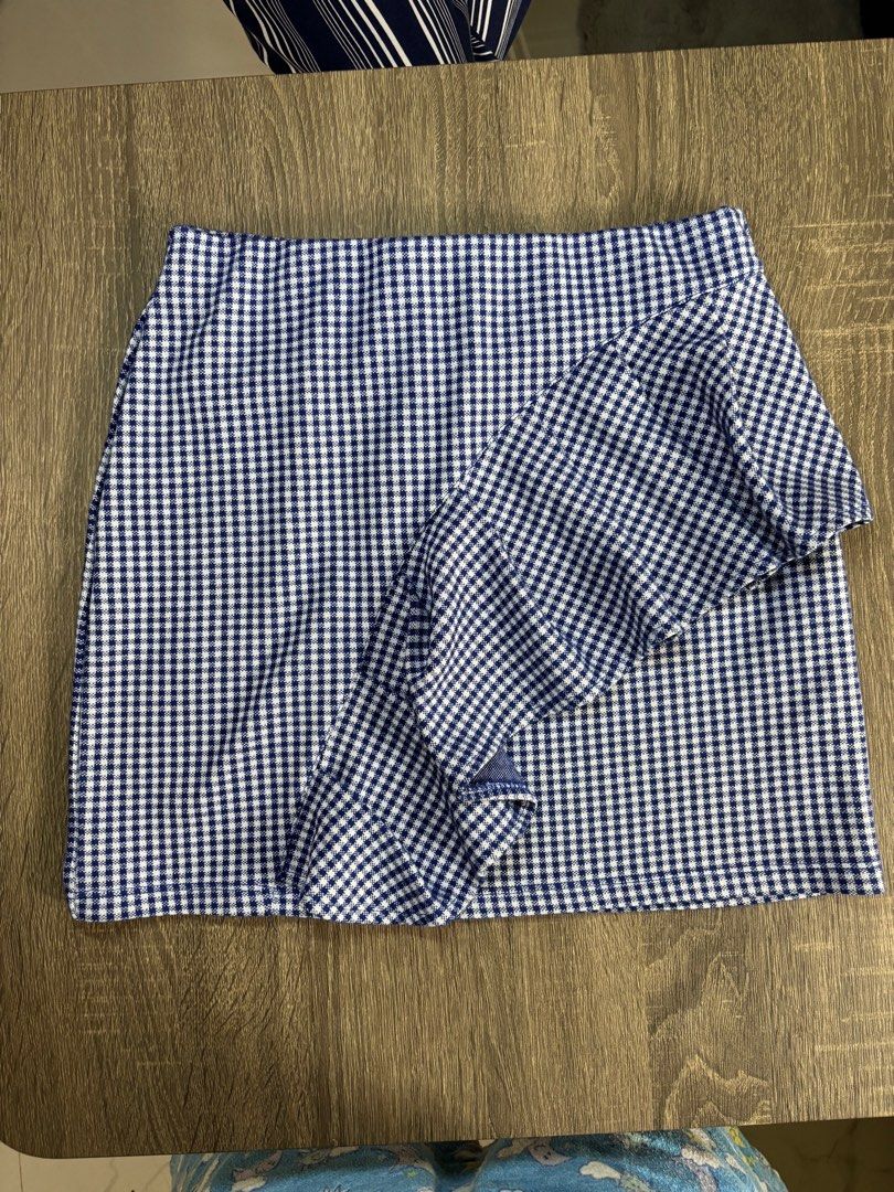 Topshop Gingham Ruffle Skirt Women s Fashion Bottoms Skirts on Carousell