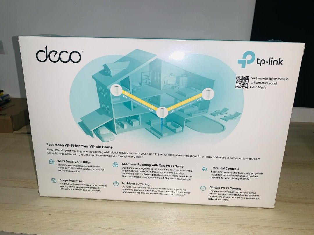 TP-Link Deco E4 AC1200 Whole Home Mesh WiFi System 3PACK (Category: Networking) located in Makati City. Submitted by slaccessoriesshop (Listing ID 1321777259, Image 2). Description: TP-Link Deco E4 AC1200 Whole Home Mesh WiFi System 3PACK 💥 ELECTRONICS, COMPUTER ACCESSORIES AND APPLIANCES 💥 All Items - Original / Brand New / Sealed We issue SALES INVOICE With WARRANTY RECEIPT With TECHNICAL SUPPORT Accepting BULK ORDERS We are OPEN EVERYDAY ! S