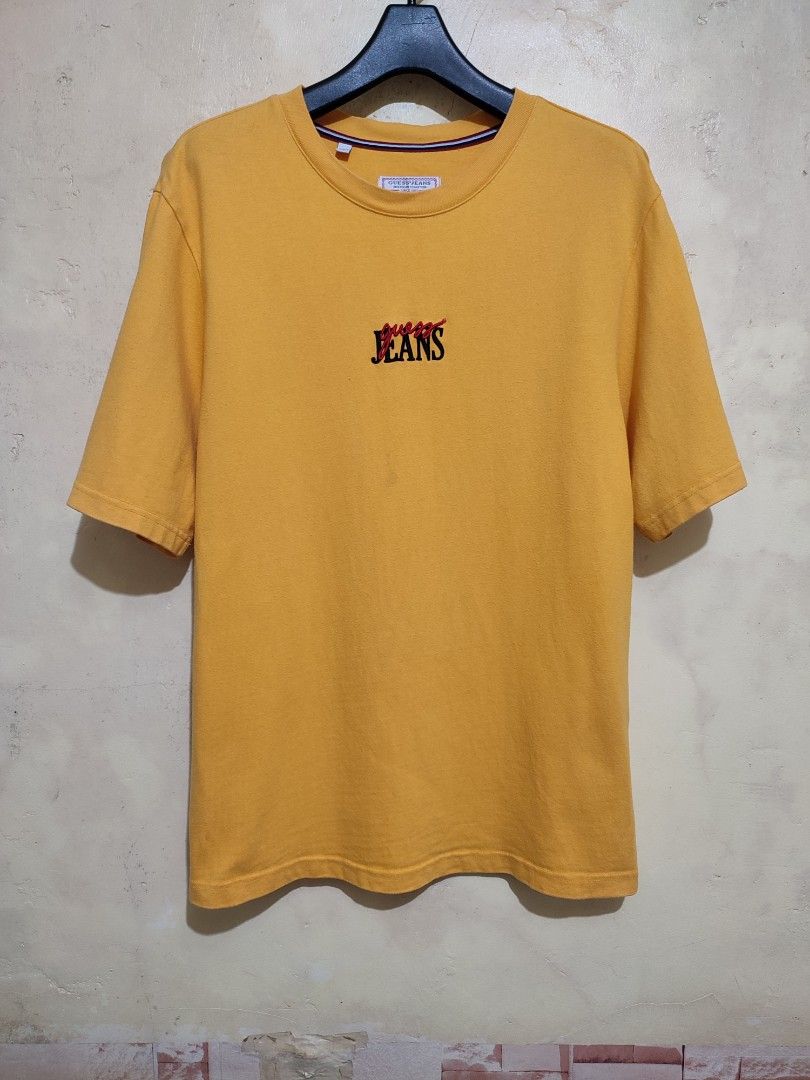 Guess shirt yellow online