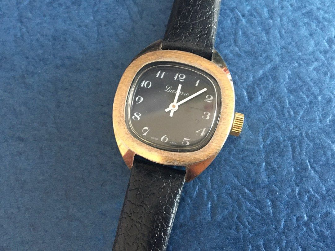 Vintage Lucerne Swiss 上鏈手錶, 女裝, 手錶及配件, 手錶- Carousell