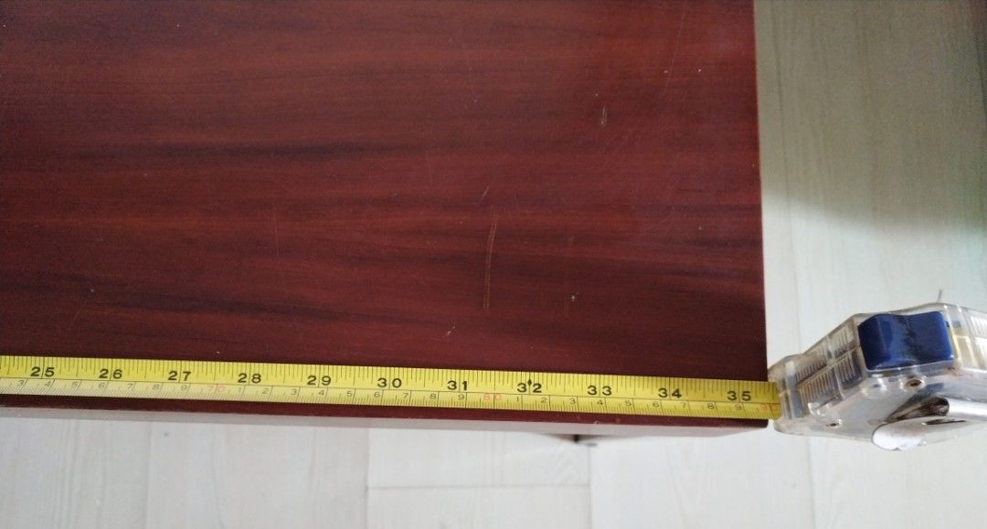 Solid Wood table (Category: Tables & Sets) located in Singapore. Submitted by benito85 (Listing ID 1321811623, Image 3). Description: Solid wood table with stainless steel legs. Have some light scratches on the wood. $80. Arrange your own courier at paya lebar way..