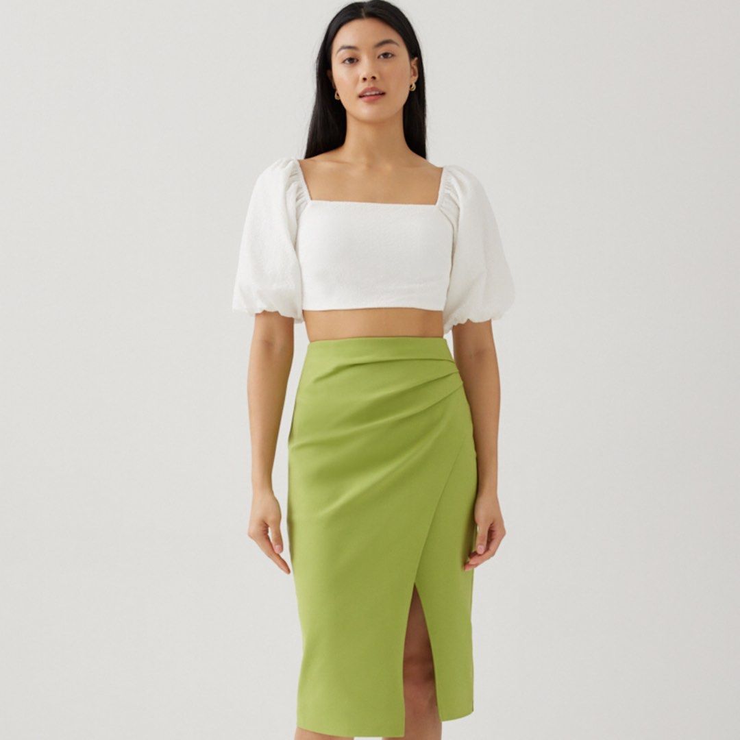 Khaki pencil skirt xl twin best sale