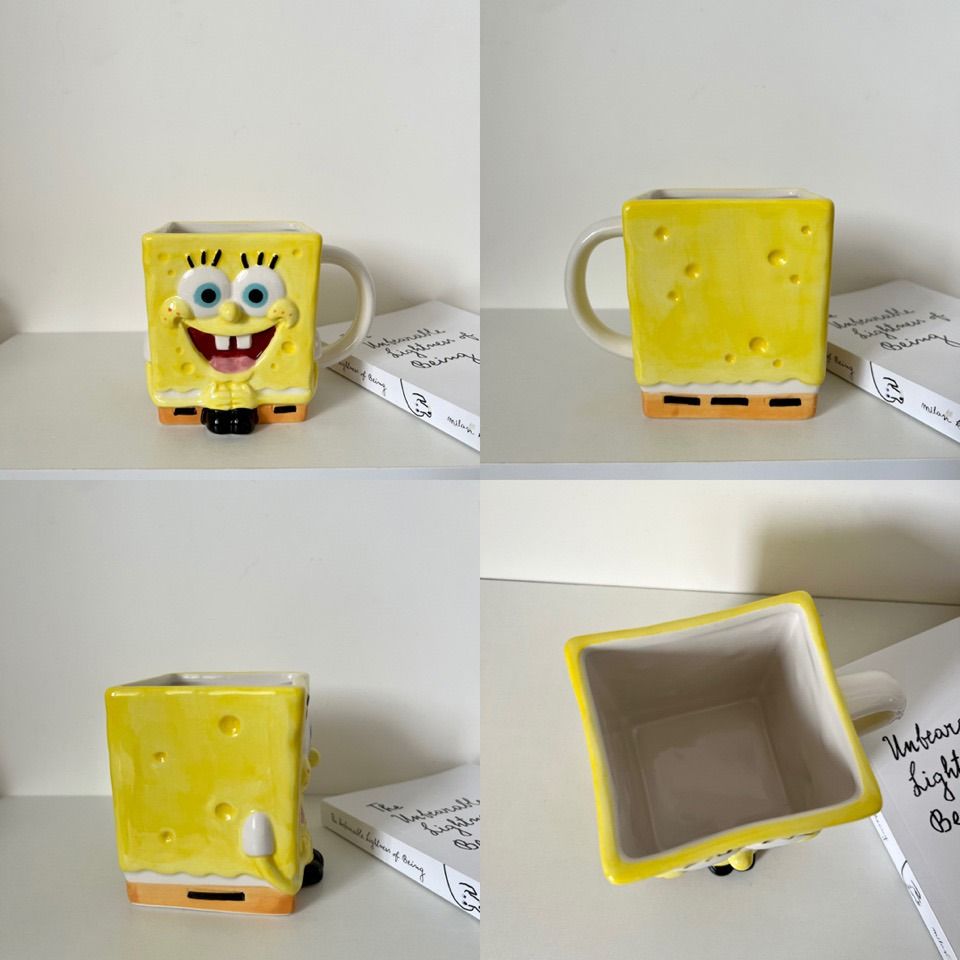 [100% NEW] Disney SpongeBob Squarepants Mug Quality Glass Cup ...