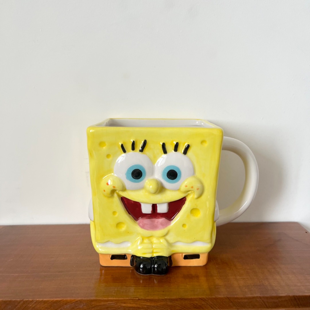[100% NEW] Disney SpongeBob Squarepants Mug Quality Glass Cup ...