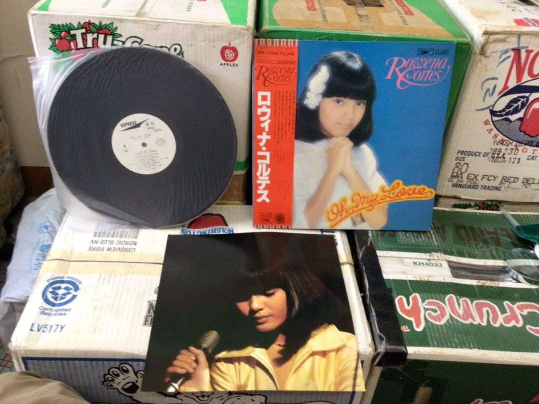a941981 Oh My Love 露雲娜罕有1977 古董日本版十二寸見本盤白招紙十二 