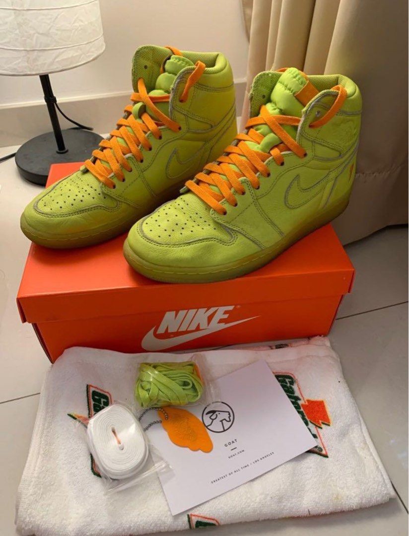 Jordan 1 Retro High Gatorade Cyber Men s Fashion Footwear Sneakers on Carousell