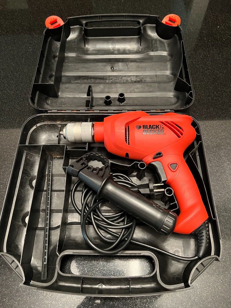 Black Decker Professional Drill Furniture Home Living Home Improvement Organisation Home Improvement Tools Accessories on Carousell