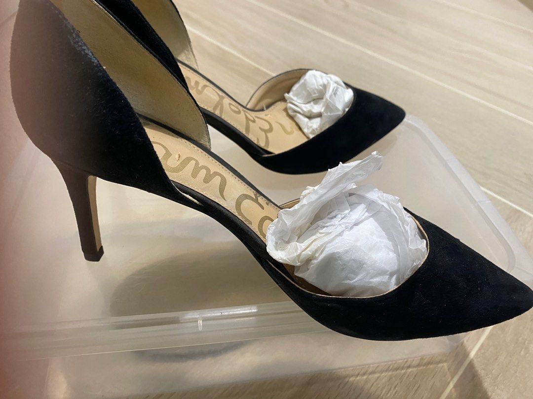 Sam edelman black suede heels best sale