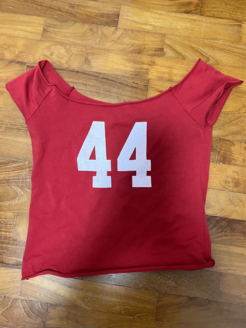 Brandy Melville 44 Red Off Shoulder Top